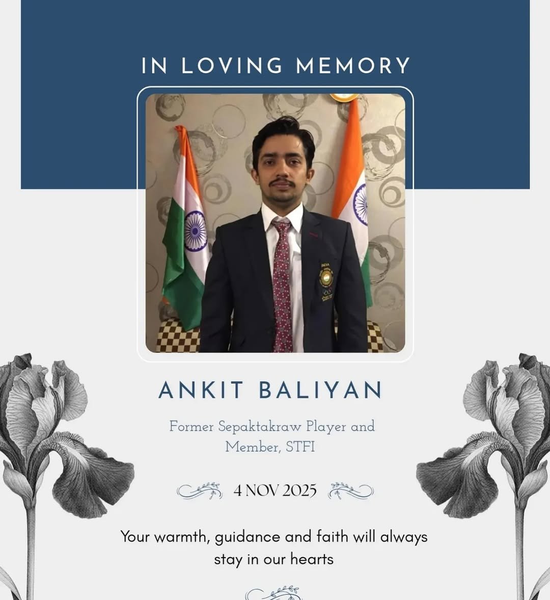 Our Referee and Coach Shri Ankit Baliyan International Sepaktakraw Referee and Asst. Coach India Sepaktakraw Team. 
Their tireless commitment and love for Sepaktakraw shaped the sport’s journey in India and motivated a new generation of players.